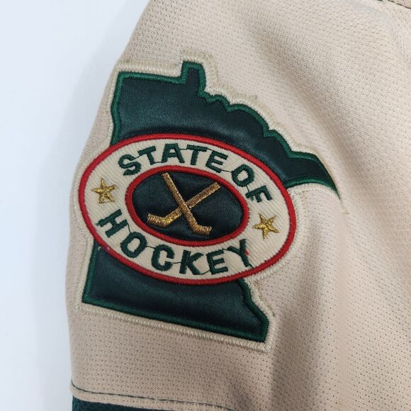 Minnesota Wild Jersey Sz 50 Embroided Jason Zucker Reebok NHL Stadium Series - Picture 13 of 16